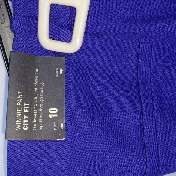 J. Crew Winnie Ankle Pant, Side zip, Purple/blue, Sz 10, 9" Rise, 25" Inseam - Picture 2 of 6